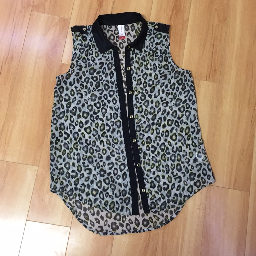 Cheetah print tank top